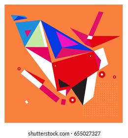 Vector of triangle geometric 3d forms. Modern info banner abstract backgrounds for poster, message presentations or identity layouts. Graphic template and ideas. 