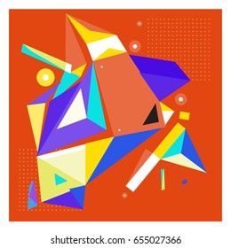 Vector of triangle geometric 3d forms. Modern info banner abstract backgrounds for poster, message presentations or identity layouts. Graphic template and ideas. 