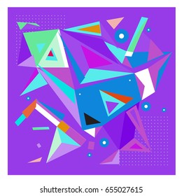 Vector of triangle geometric 3d forms. Modern info banner abstract backgrounds for poster, message presentations or identity layouts. Graphic template and ideas. 