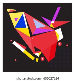 Vector of triangle geometric 3d forms. Modern info banner abstract backgrounds for poster, message presentations or identity layouts. Graphic template and ideas. 