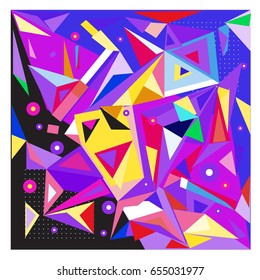 Vector of triangle geometric 3d forms. Modern info banner abstract backgrounds for poster, message presentations or identity layouts. Graphic template and ideas. 