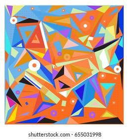 Vector of triangle geometric 3d forms. Modern info banner abstract backgrounds for poster, message presentations or identity layouts. Graphic template and ideas. 