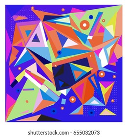 Vector of triangle geometric 3d forms. Modern info banner abstract backgrounds for poster, message presentations or identity layouts. Graphic template and ideas. 