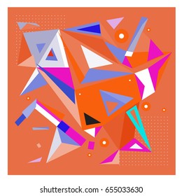 Vector of triangle geometric 3d forms. Modern info banner abstract backgrounds for poster, message presentations or identity layouts. Graphic template and ideas. 