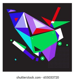 Vector of triangle geometric 3d forms. Modern info banner abstract backgrounds for poster, message presentations or identity layouts. Graphic template and ideas. 