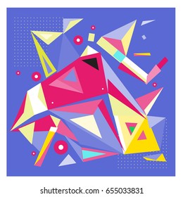 Vector of triangle geometric 3d forms. Modern info banner abstract backgrounds for poster, message presentations or identity layouts. Graphic template and ideas. 