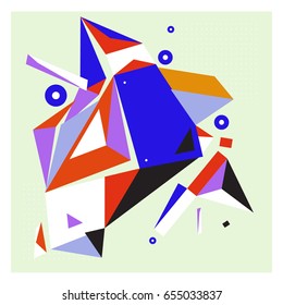 Vector of triangle geometric 3d forms. Modern info banner abstract backgrounds for poster, message presentations or identity layouts. Graphic template and ideas. 