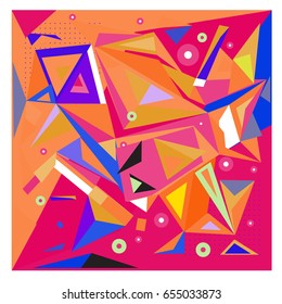 Vector of triangle geometric 3d forms. Modern info banner abstract backgrounds for poster, message presentations or identity layouts. Graphic template and ideas. 