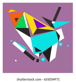 Vector of triangle geometric 3d forms. Modern info banner abstract backgrounds for poster, message presentations or identity layouts. Graphic template and ideas. 