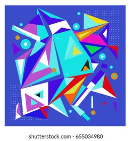 Vector of triangle geometric 3d forms. Modern info banner abstract backgrounds for poster, message presentations or identity layouts. Graphic template and ideas. 