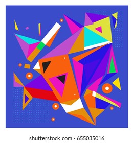 Vector of triangle geometric 3d forms. Modern info banner abstract backgrounds for poster, message presentations or identity layouts. Graphic template and ideas. 