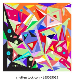 Vector of triangle geometric 3d forms. Modern info banner abstract backgrounds for poster, message presentations or identity layouts. Graphic template and ideas. 
