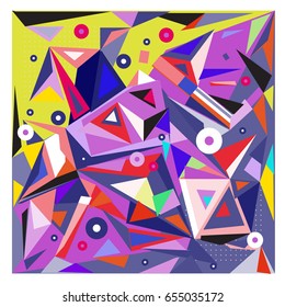 Vector of triangle geometric 3d forms. Modern info banner abstract backgrounds for poster, message presentations or identity layouts. Graphic template and ideas. 