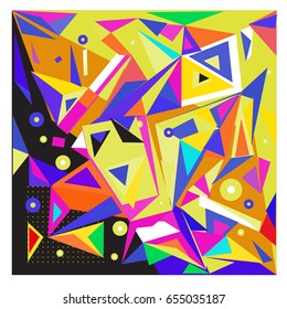Vector of triangle geometric 3d forms. Modern info banner abstract backgrounds for poster, message presentations or identity layouts. Graphic template and ideas. 