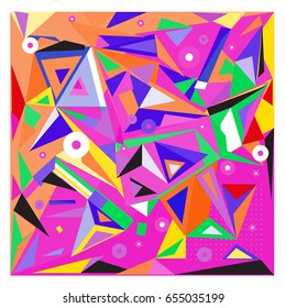 Vector of triangle geometric 3d forms. Modern info banner abstract backgrounds for poster, message presentations or identity layouts. Graphic template and ideas. 