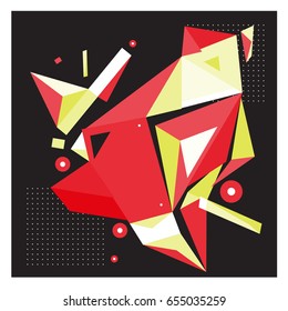 Vector of triangle geometric 3d forms. Modern info banner abstract backgrounds for poster, message presentations or identity layouts. Graphic template and ideas. 