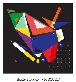 Vector of triangle geometric 3d forms. Modern info banner abstract backgrounds for poster, message presentations or identity layouts. Graphic template and ideas. 