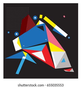 Vector of triangle geometric 3d forms. Modern info banner abstract backgrounds for poster, message presentations or identity layouts. Graphic template and ideas. 