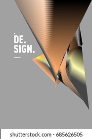 Vector of triangle geometric 3d forms. Modern info banner abstract backgrounds for poster, message presentations or identity layouts. Graphic template and ideas.