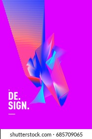 Vector of triangle geometric 3d forms. Modern info banner abstract backgrounds for poster, message presentations or identity layouts. Graphic template and ideas. 
