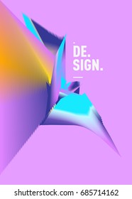 Vector of triangle geometric 3d forms. Modern info banner abstract backgrounds for poster, message presentations or identity layouts. Graphic template and ideas. 