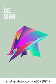 Vector of triangle geometric 3d forms. Modern info banner abstract backgrounds for poster, message presentations or identity layouts. Graphic template and ideas. 