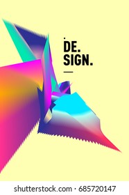 Vector of triangle geometric 3d forms. Modern info banner abstract backgrounds for poster, message presentations or identity layouts. Graphic template and ideas. 