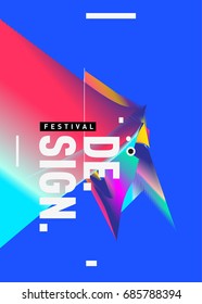 Vector of Triangle Geometric 3d forms. Abstract Modern Backgrounds for Design Festival Poster. Message Presentations or Identity Layouts. Graphic Template and ideas. 