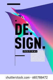 Vector of Triangle Geometric 3d forms. Abstract Modern Backgrounds for Design Festival Poster. Message Presentations or Identity Layouts. Graphic Template and ideas. 