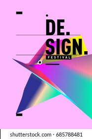 Vector of Triangle Geometric 3d forms. Abstract Modern Backgrounds for Design Festival Poster. Message Presentations or Identity Layouts. Graphic Template and ideas. 