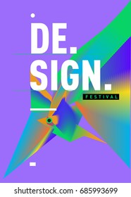 Vector of Triangle Geometric 3d forms. Abstract Modern Backgrounds for Design Festival Poster. Message Presentations or Identity Layouts. Graphic Template and ideas. 