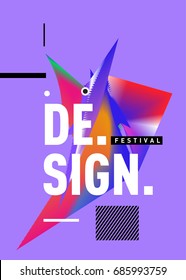 Vector of Triangle Geometric 3d forms. Abstract Modern Backgrounds for Design Festival Poster. Message Presentations or Identity Layouts. Graphic Template and ideas. 