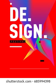 Vector of Triangle Geometric 3d forms. Abstract Modern Backgrounds for Design Festival Poster. Message Presentations or Identity Layouts. Graphic Template and ideas. 