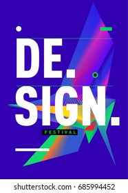 Vector of Triangle Geometric 3d forms. Abstract Modern Backgrounds for Design Festival Poster. Message Presentations or Identity Layouts. Graphic Template and ideas. 