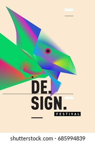 Vector of Triangle Geometric 3d forms. Abstract Modern Backgrounds for Design Festival Poster. Message Presentations or Identity Layouts. Graphic Template and ideas. 