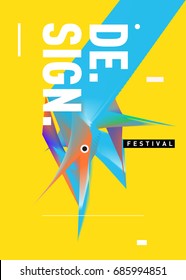 Vector of Triangle Geometric 3d forms. Abstract Modern Backgrounds for Design Festival Poster. Message Presentations or Identity Layouts. Graphic Template and ideas. 