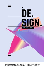 Vector of Triangle Geometric 3d forms. Abstract Modern Backgrounds for Design Festival Poster. Message Presentations or Identity Layouts. Graphic Template and ideas. 