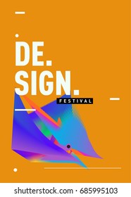 Vector of Triangle Geometric 3d forms. Abstract Modern Backgrounds for Design Festival Poster. Message Presentations or Identity Layouts. Graphic Template and ideas. 