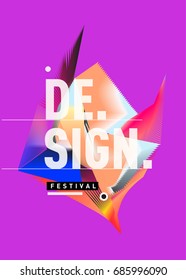 
Vector of Triangle Geometric 3d forms. Abstract Modern Backgrounds for Design Festival Poster. Message Presentations or Identity Layouts. Graphic Template and ideas. 
