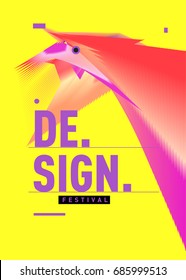 Vector of Triangle Geometric 3d forms. Abstract Modern Backgrounds for Design Festival Poster. Message Presentations or Identity Layouts. Graphic Template and ideas. 