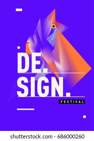 Vector of Triangle Geometric 3d forms. Abstract Modern Backgrounds for Design Festival Poster. Message Presentations or Identity Layouts. Graphic Template and ideas. 