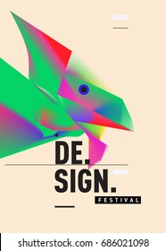 Vector of Triangle Geometric 3d forms. Abstract Modern Backgrounds for Design Festival Poster. Message Presentations or Identity Layouts. Graphic Template and ideas. 