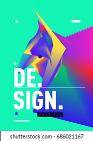 Vector of Triangle Geometric 3d forms. Abstract Modern Backgrounds for Design Festival Poster. Message Presentations or Identity Layouts. Graphic Template and ideas. 