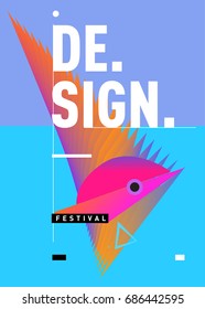 Vector of Triangle Geometric 3d forms. Abstract Modern Backgrounds for Design Festival Poster. Message Presentations or Identity Layouts. Graphic Template and ideas. 
