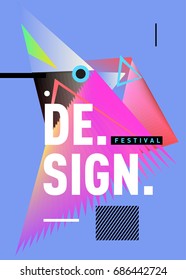 Vector of Triangle Geometric 3d forms. Abstract Modern Backgrounds for Design Festival Poster. Message Presentations or Identity Layouts. Graphic Template and ideas. 