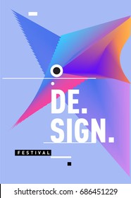 Vector of Triangle Geometric 3d forms. Abstract Modern Backgrounds for Design Festival Poster. Message Presentations or Identity Layouts. Graphic Template and ideas. 