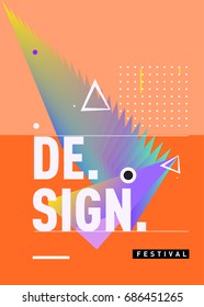 Vector of Triangle Geometric 3d forms. Abstract Modern Backgrounds for Design Festival Poster. Message Presentations or Identity Layouts. Graphic Template and ideas. 