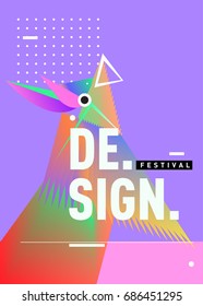Vector of Triangle Geometric 3d forms. Abstract Modern Backgrounds for Design Festival Poster. Message Presentations or Identity Layouts. Graphic Template and ideas. 