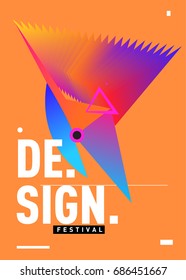 Vector of Triangle Geometric 3d forms. Abstract Modern Backgrounds for Design Festival Poster. Message Presentations or Identity Layouts. Graphic Template and ideas. 