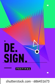 Vector of Triangle Geometric 3d forms. Abstract Modern Backgrounds for Design Festival Poster. Message Presentations or Identity Layouts. Graphic Template and ideas. 
